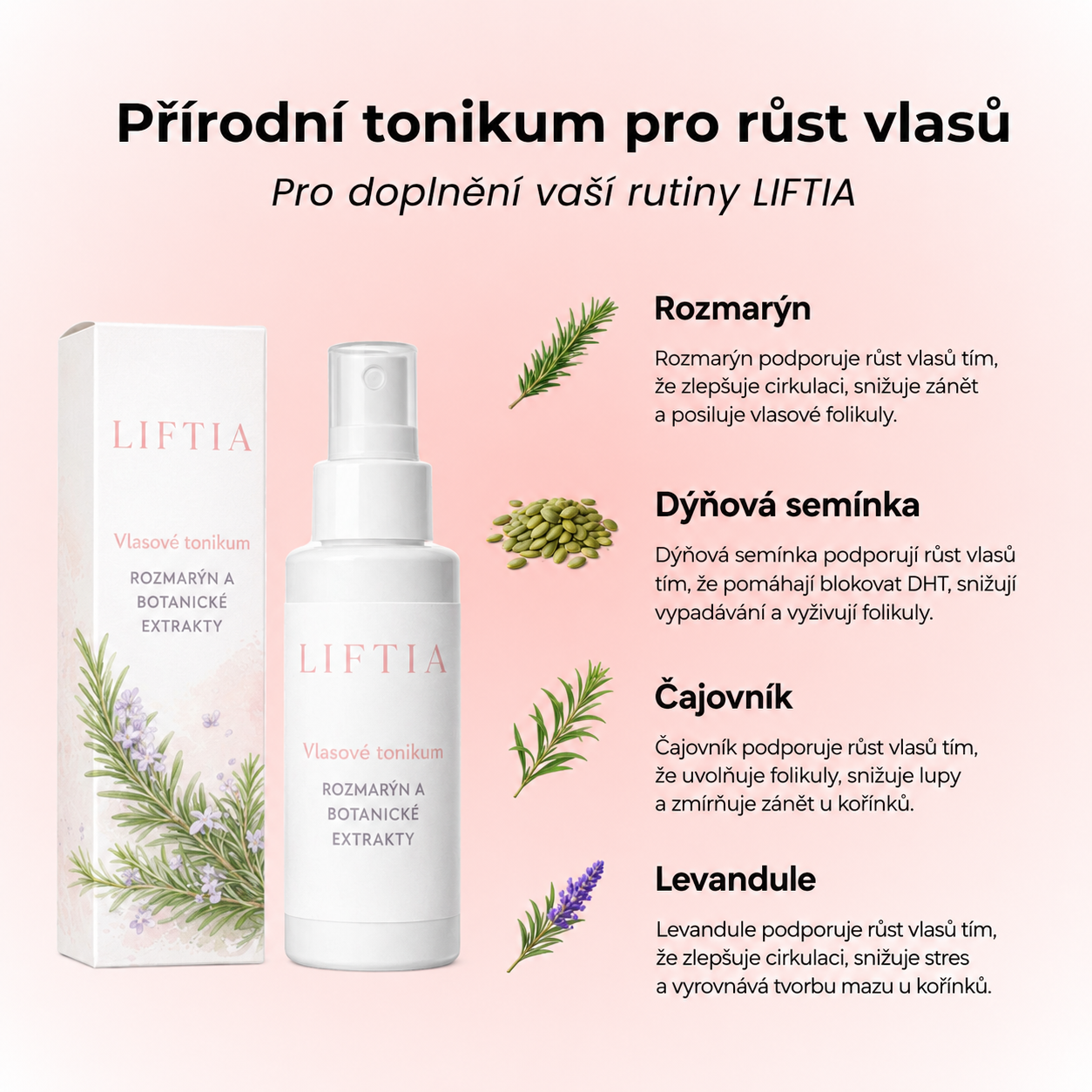 LIFTIA: LED Kartáč pro stimulaci růstu vlasů