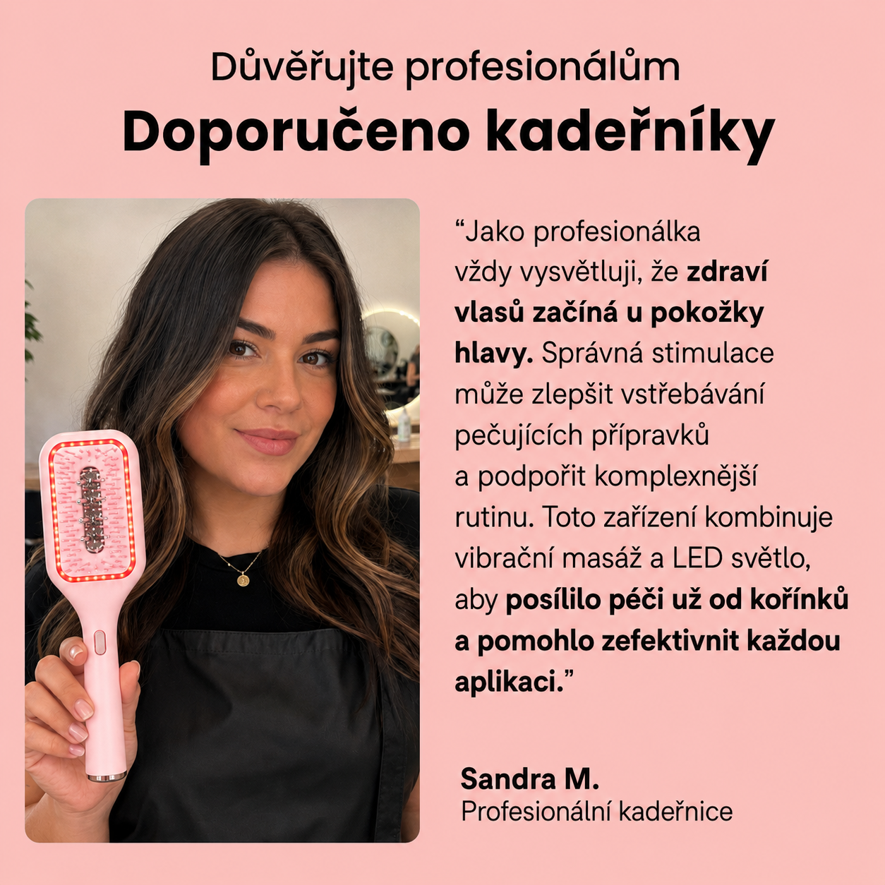 LIFTIA: LED Kartáč pro stimulaci růstu vlasů