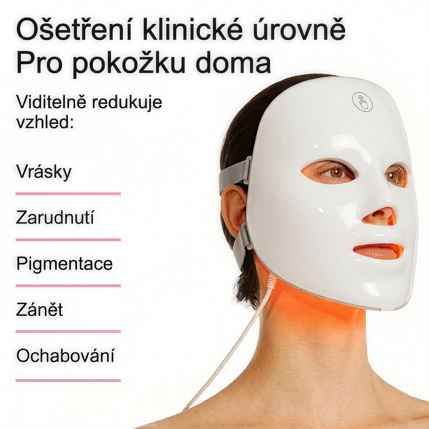 LIFTIA : LED terapeutická pleťová maska 7 v 1 PRO